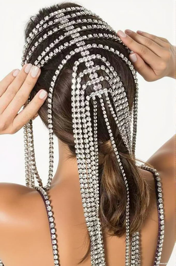 Spiro Rhinestone Fringe Hairband