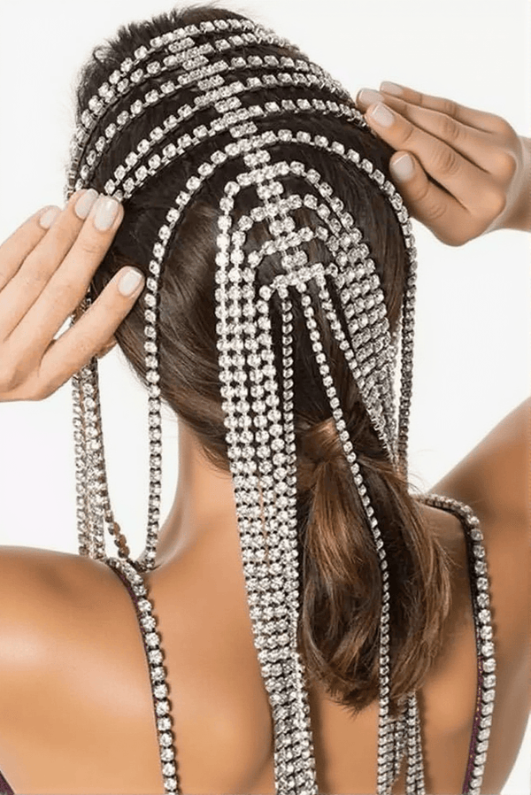 Spiro Rhinestone Fringe Hairband