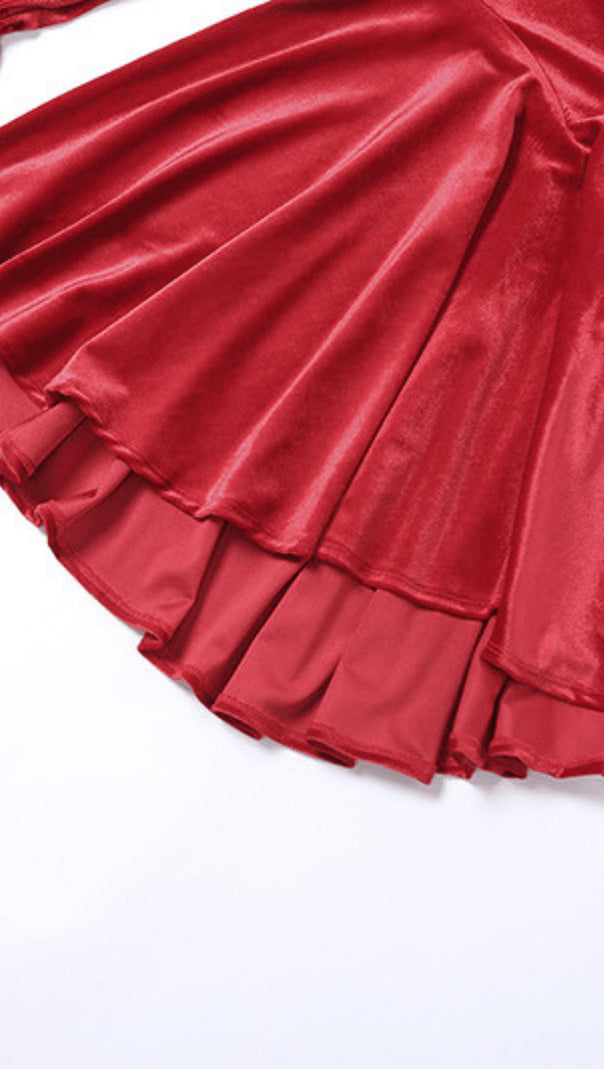 AIIZIE RETRO SQUARE NECK WAIST DRESS - product image
