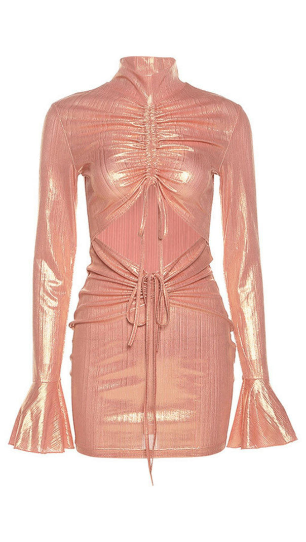 AIIZIE HOLLOW PLEATED DRESS - product image