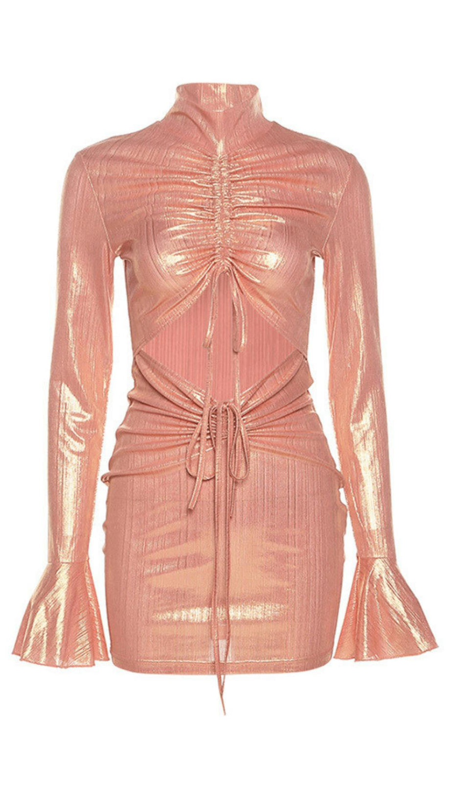 HOLLOW PLEATED DRESS