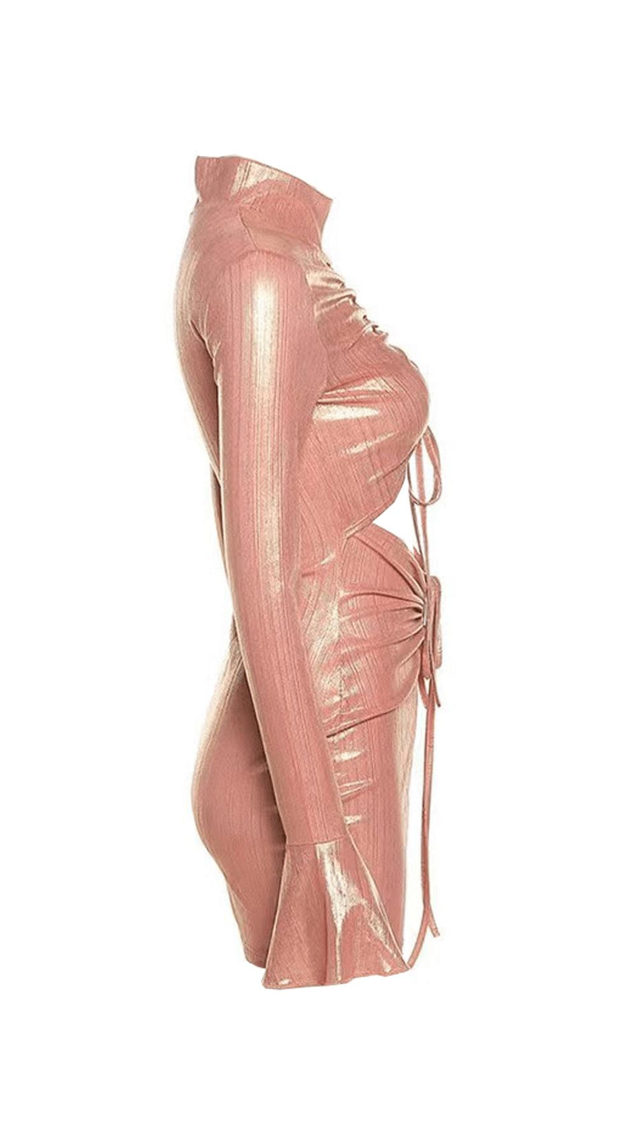 HOLLOW PLEATED DRESS