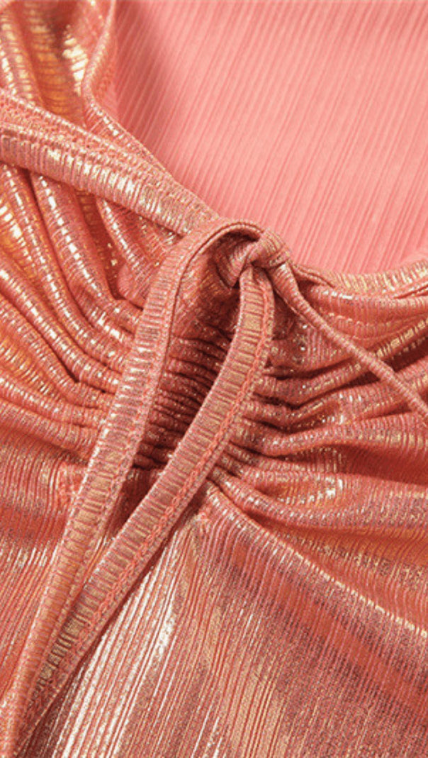 AIIZIE HOLLOW PLEATED DRESS - product image