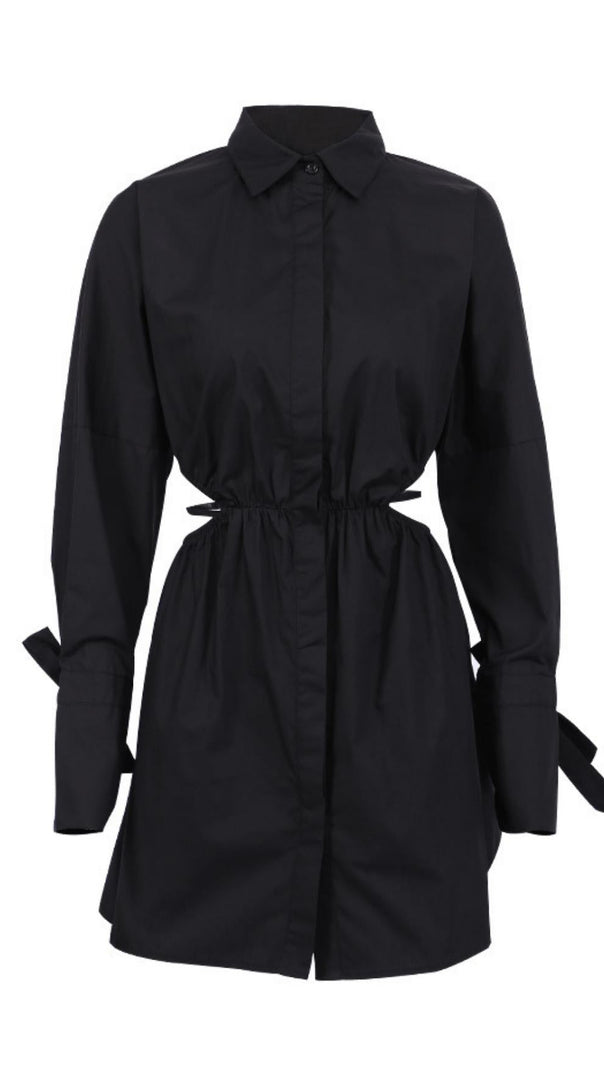 AIIZIE WAIST CUT-OUT SHIRT DRESS - product image