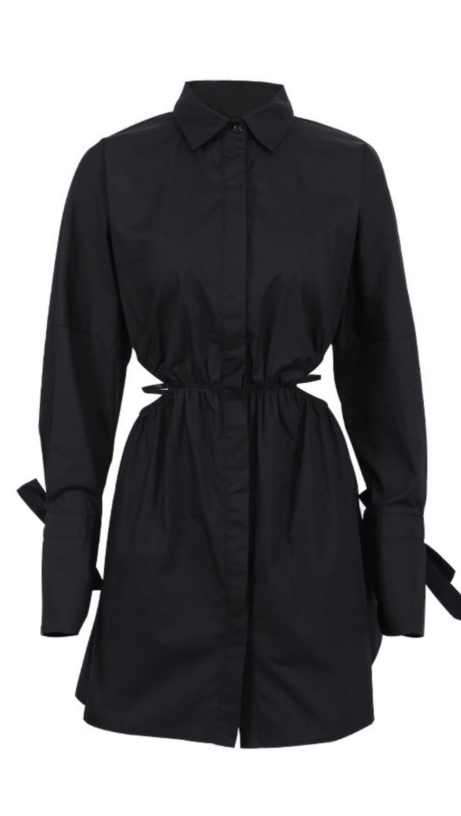 WAIST CUT-OUT SHIRT DRESS