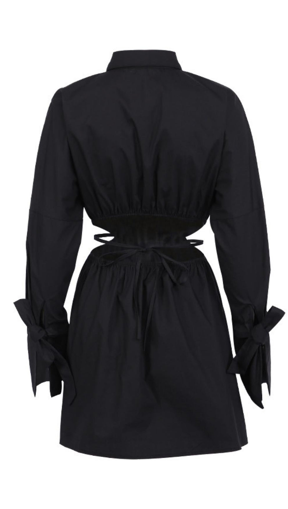 WAIST CUT-OUT SHIRT DRESS