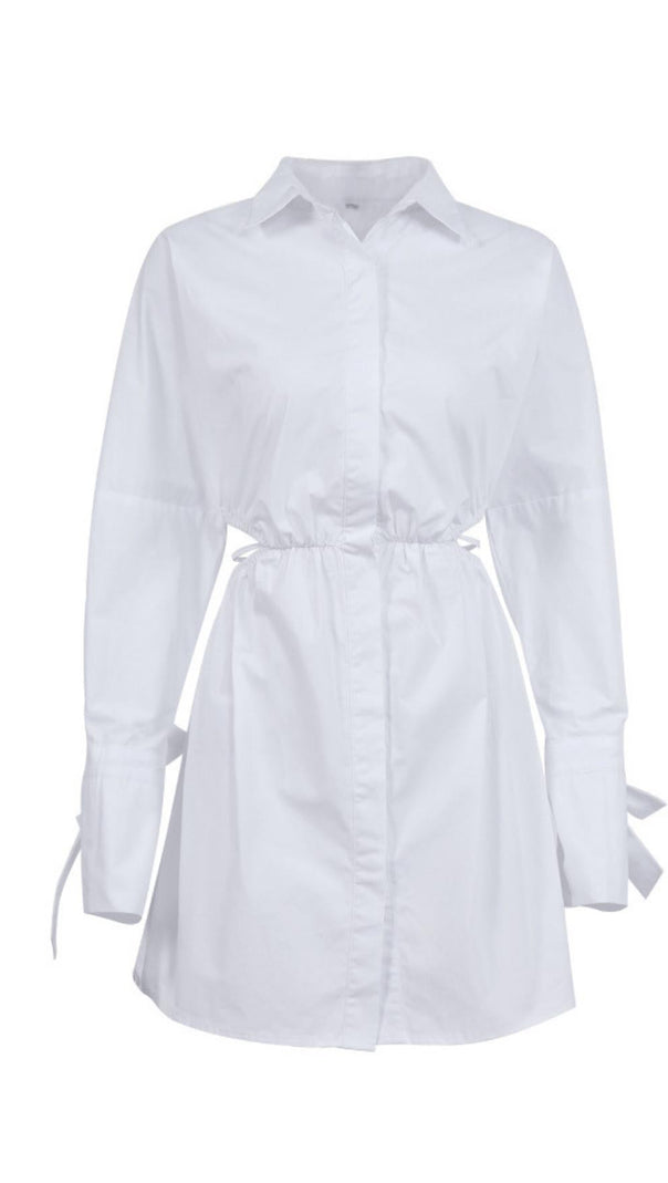 AIIZIE WAIST CUT-OUT SHIRT DRESS - product image