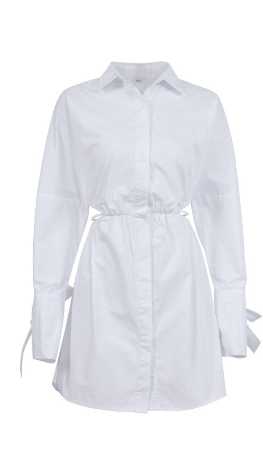 WAIST CUT-OUT SHIRT DRESS