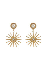 Evelina Pearl Sun Earrings