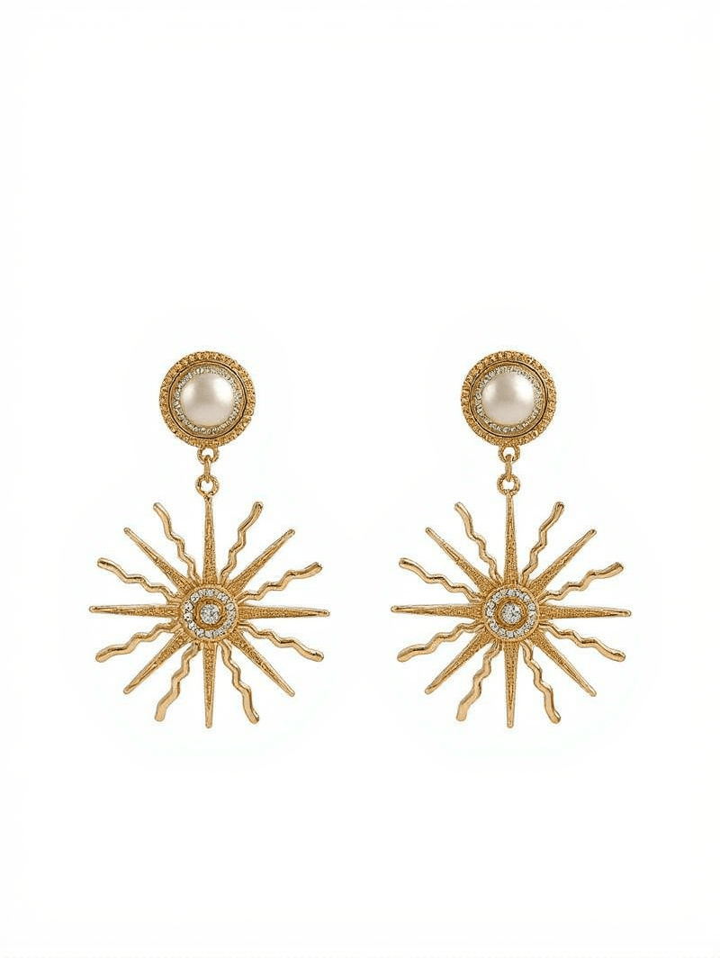 AIIZIE EVELINA PEARL SUN EARRINGS - product image