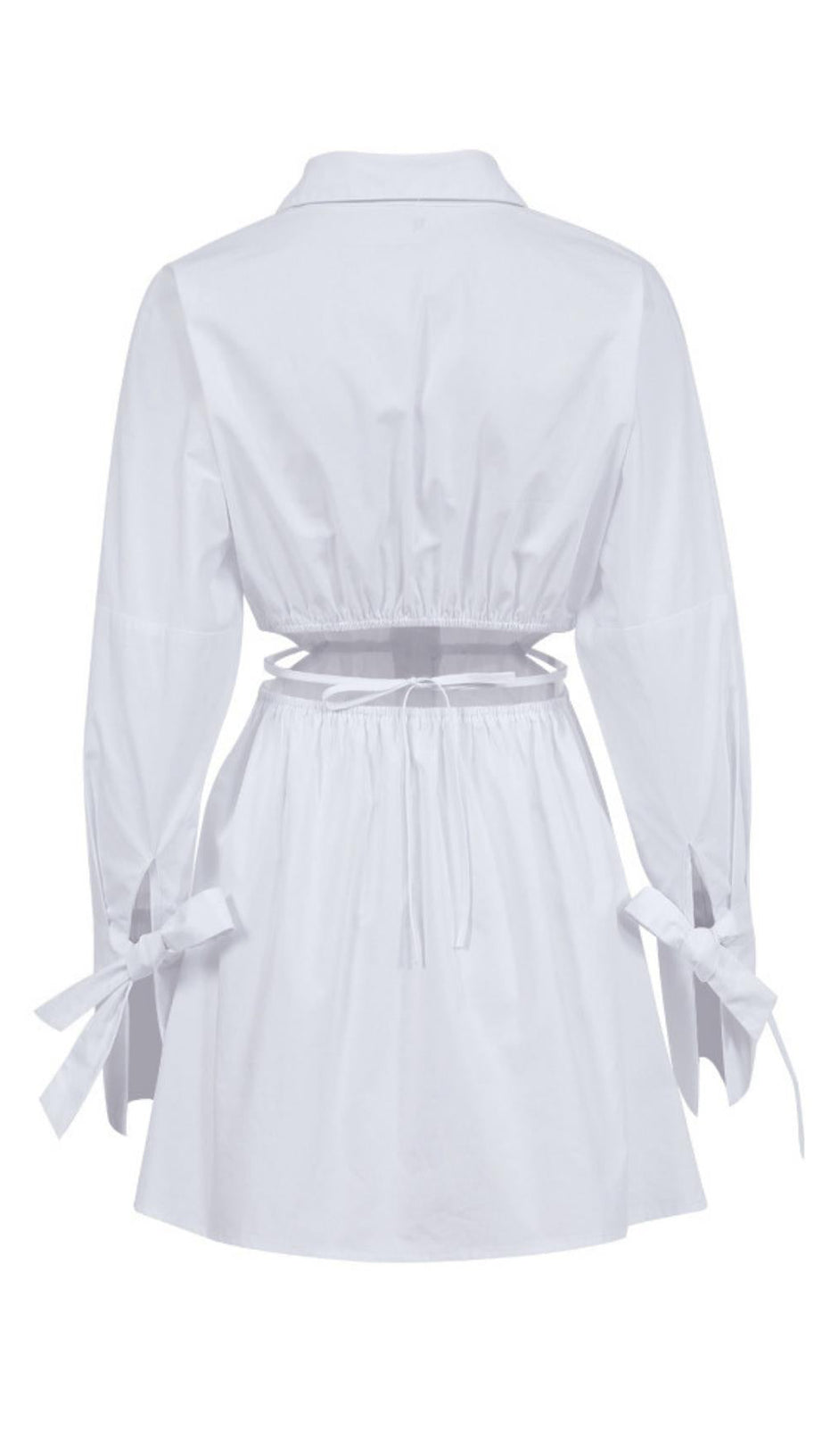 WAIST CUT-OUT SHIRT DRESS