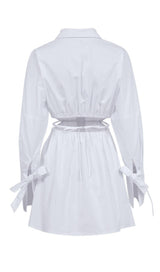 Waist cut-out shirt dress