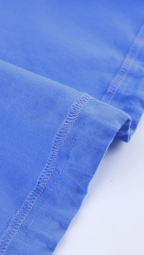 AIIZIE BRAWSTRING WAIST SHORT SHIRT IN BLUE - product image
