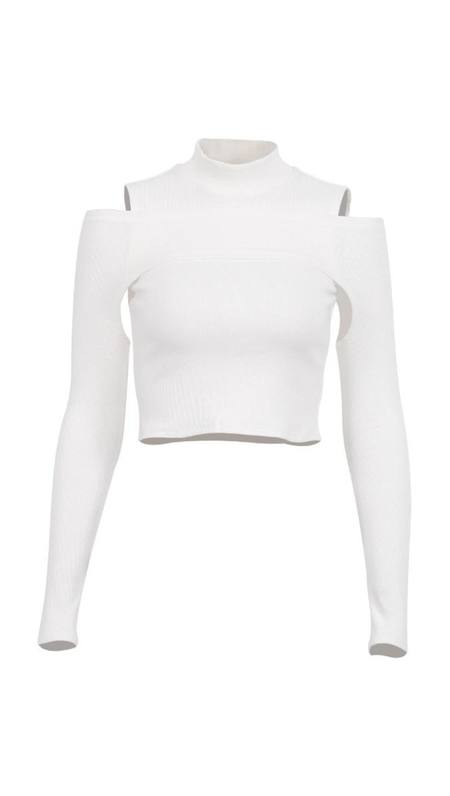 OFF-THE-SHOULDER SOLID COLOR T-SHIRT