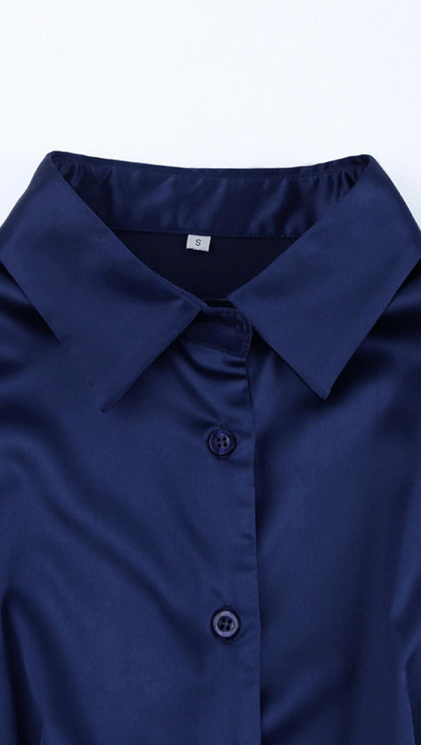 AIIZIE LONG SLEEVE SHIRT DRESS - product image