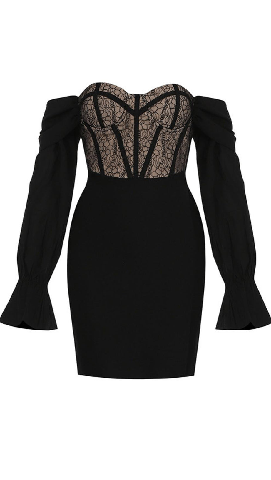 MESH STITCHING DRESS