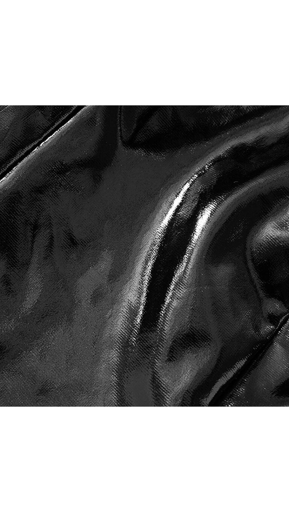 LEATHER V-NECK DRESS