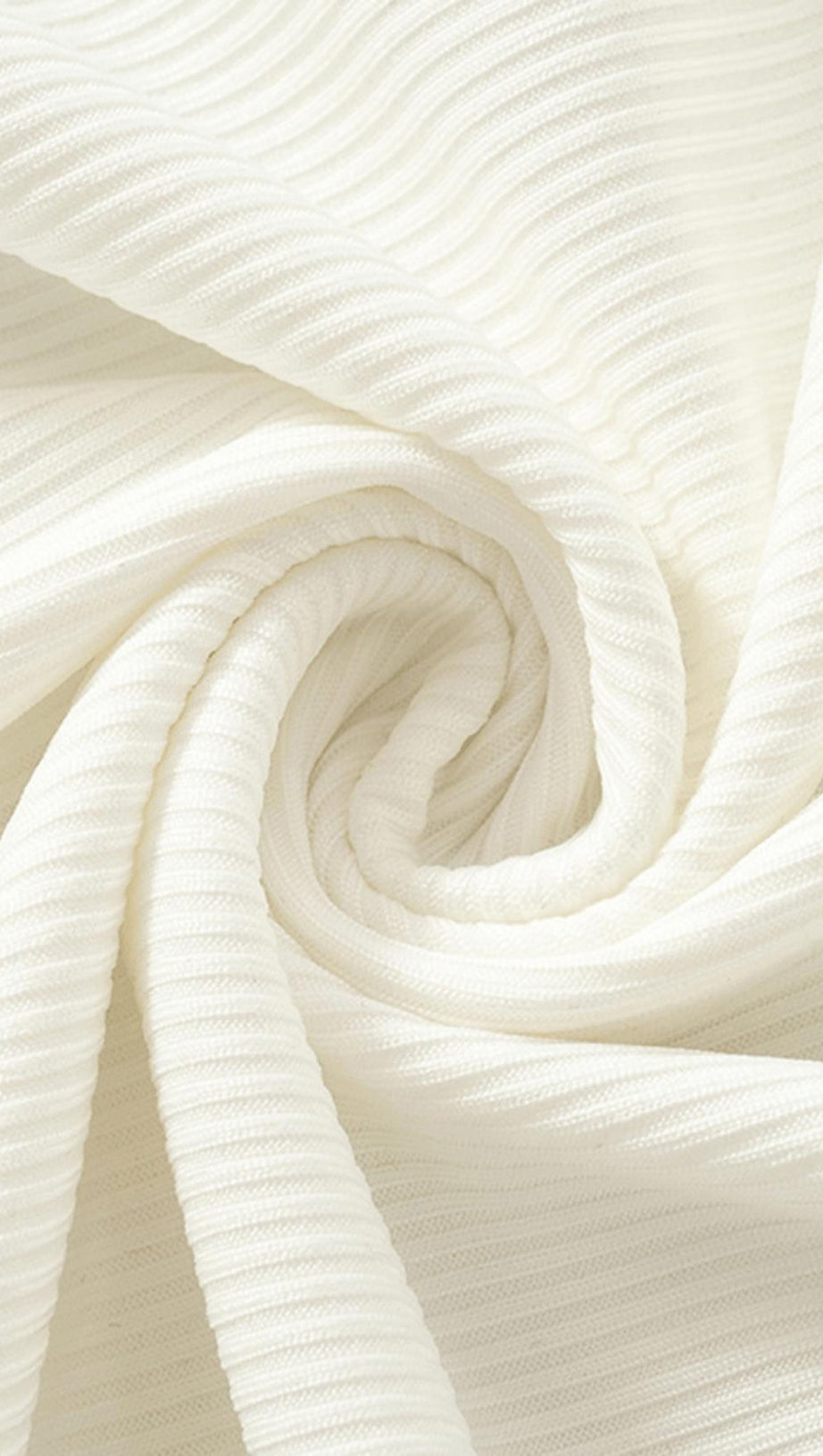 IVORY WHITE KNIT HOLLOW WRAP CHEST DRESS