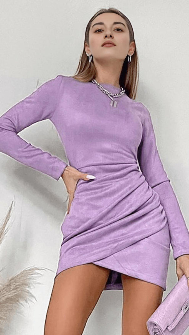 AIIZIE SUEDE PLEATED DRESS - product image