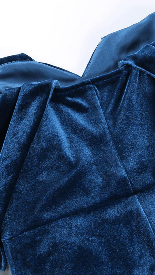 AIIZIE KOREAN VELVET SLIT DRESS - product image