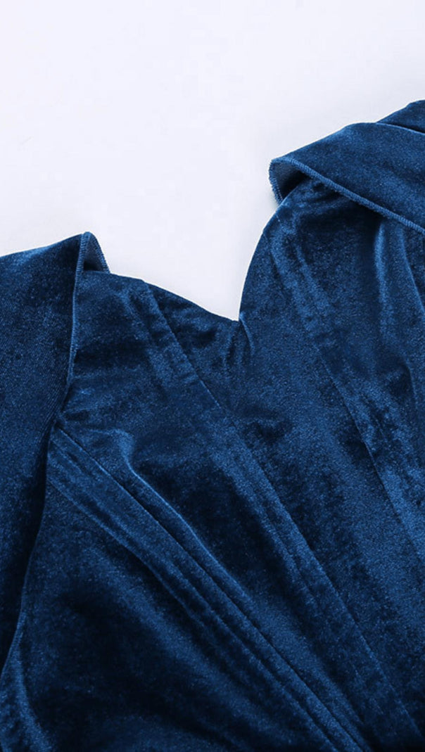 AIIZIE KOREAN VELVET SLIT DRESS - product image