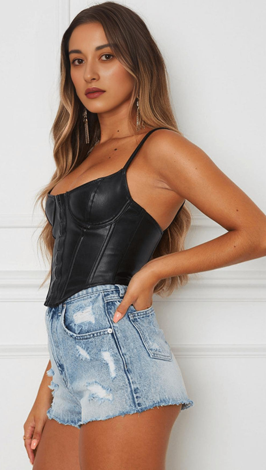 Slim-Fit-Weste mit U-Ausschnitt