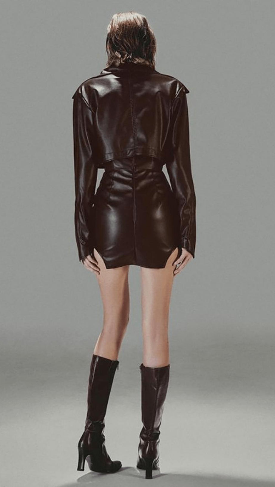 FISHBONE WRAP BREAST DRESS