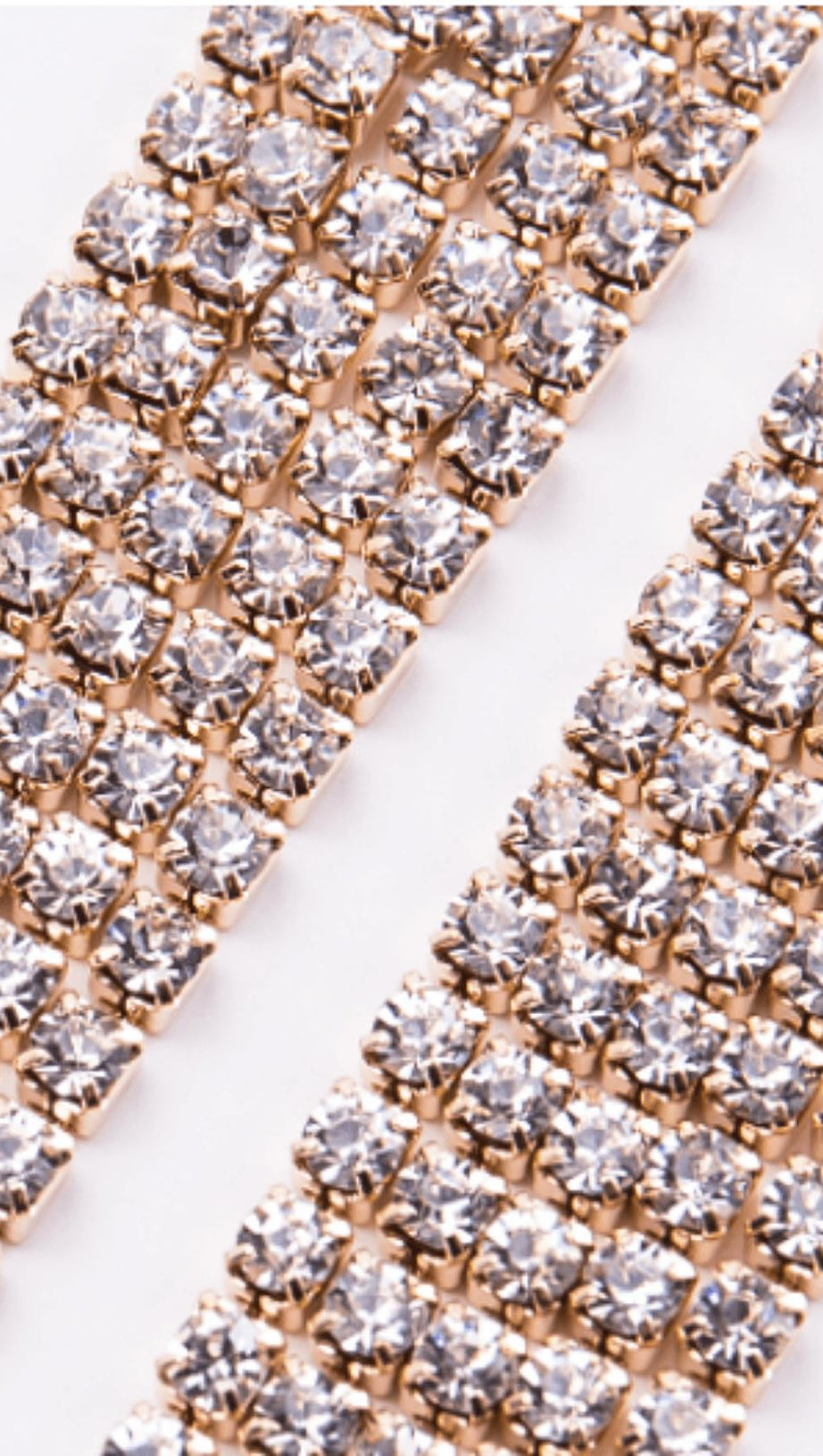 INLAID DIAMOND TASSEL EARRINGS