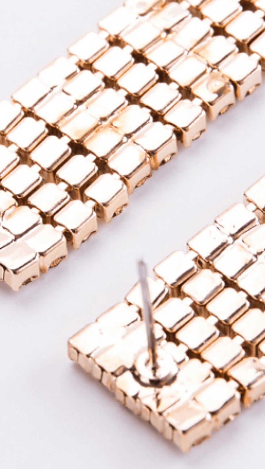 INLAID DIAMOND TASSEL EARRINGS