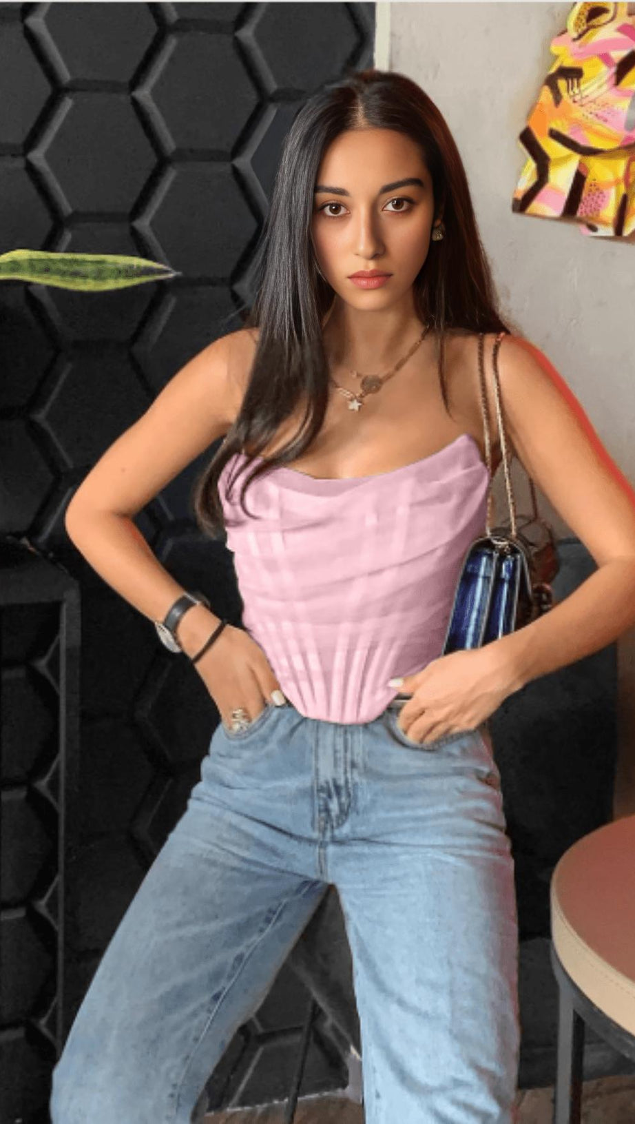 Fischgräten-Netzkorsett