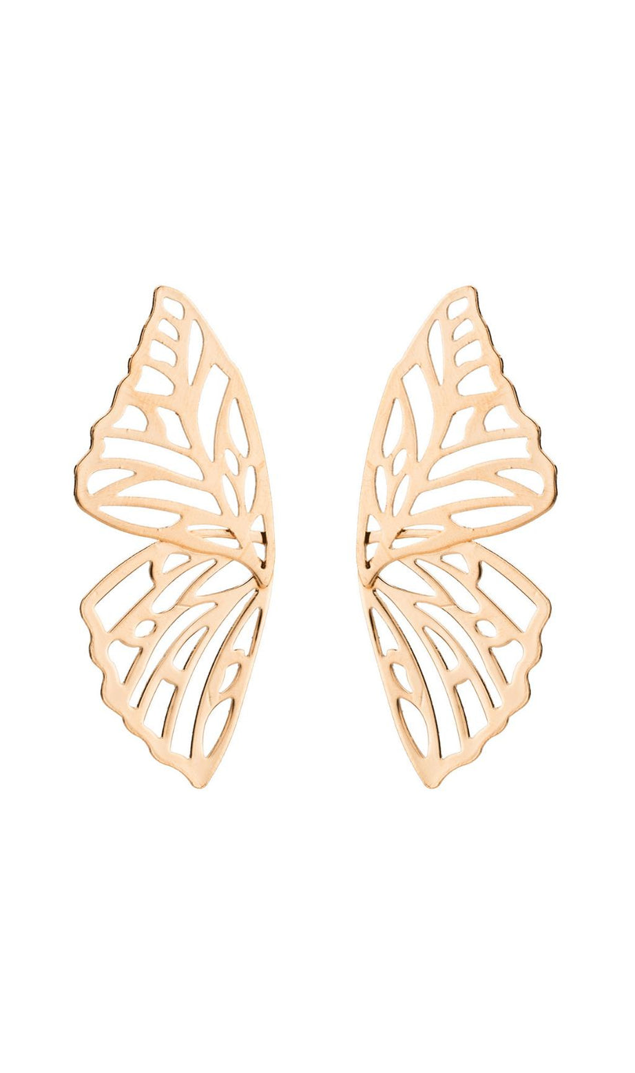 Hollow butterfly alloy earrings