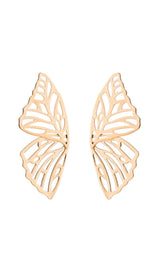 Hollow butterfly alloy earrings