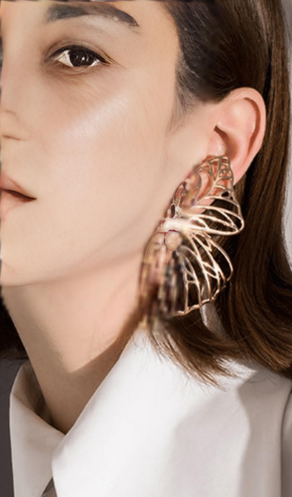 HOLLOW BUTTERFLY ALLOY EARRINGS