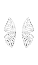 Hollow butterfly alloy earrings