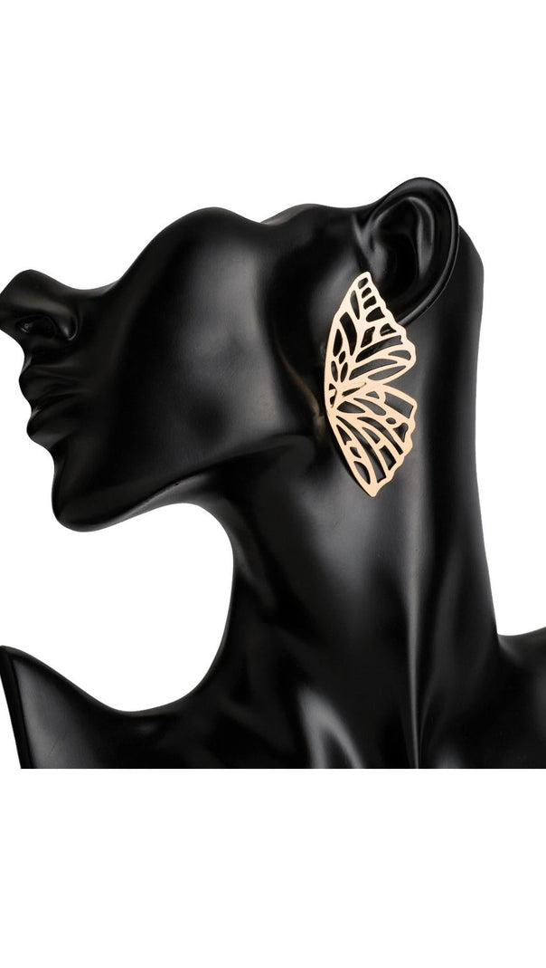 AIIZIE HOLLOW BUTTERFLY ALLOY EARRINGS - product image
