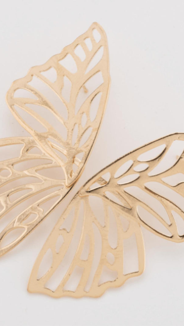 AIIZIE HOLLOW BUTTERFLY ALLOY EARRINGS - product image