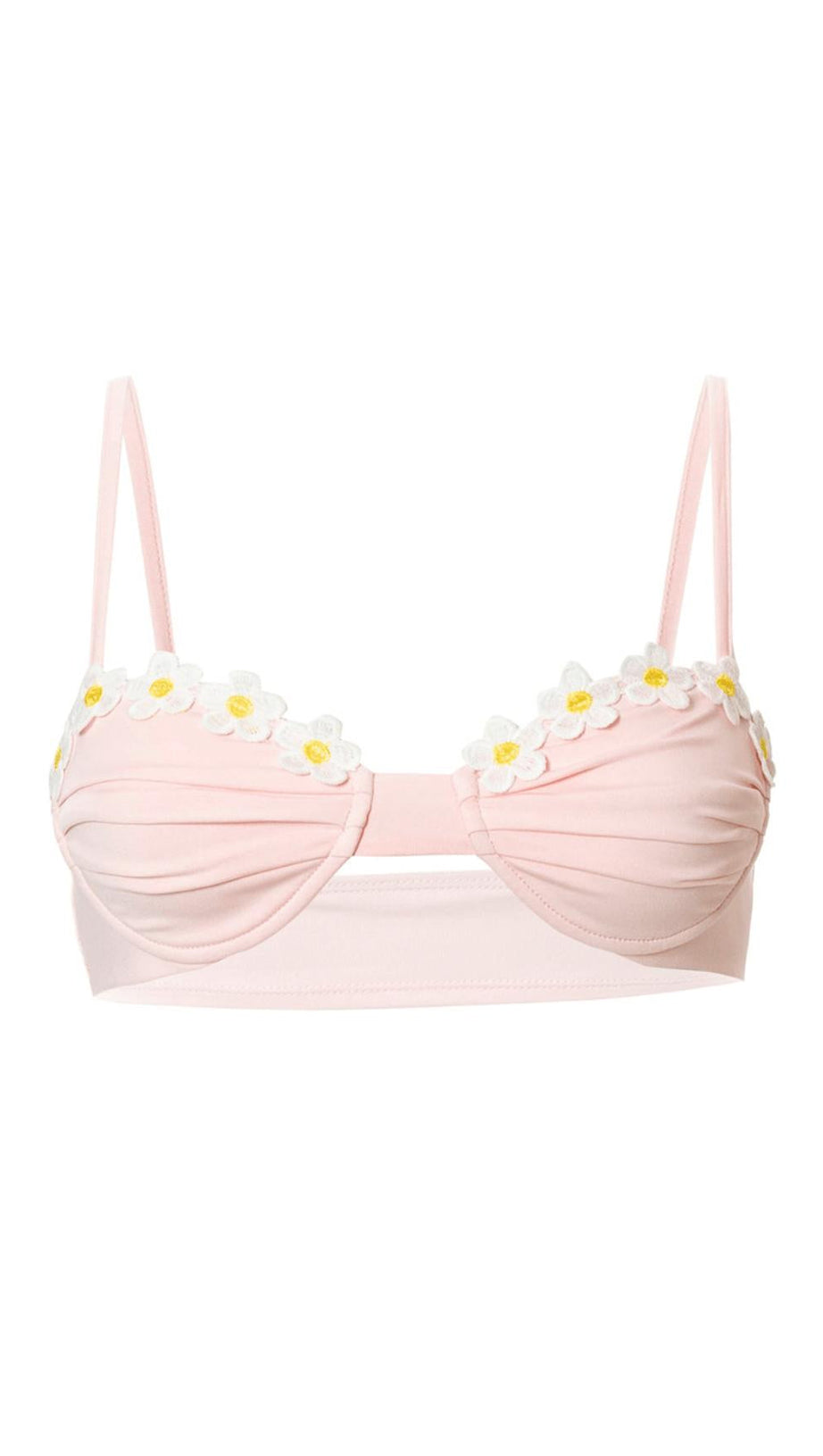 ROSA GESMOCKTE DESSOUS MIT BLUMENMUSTER