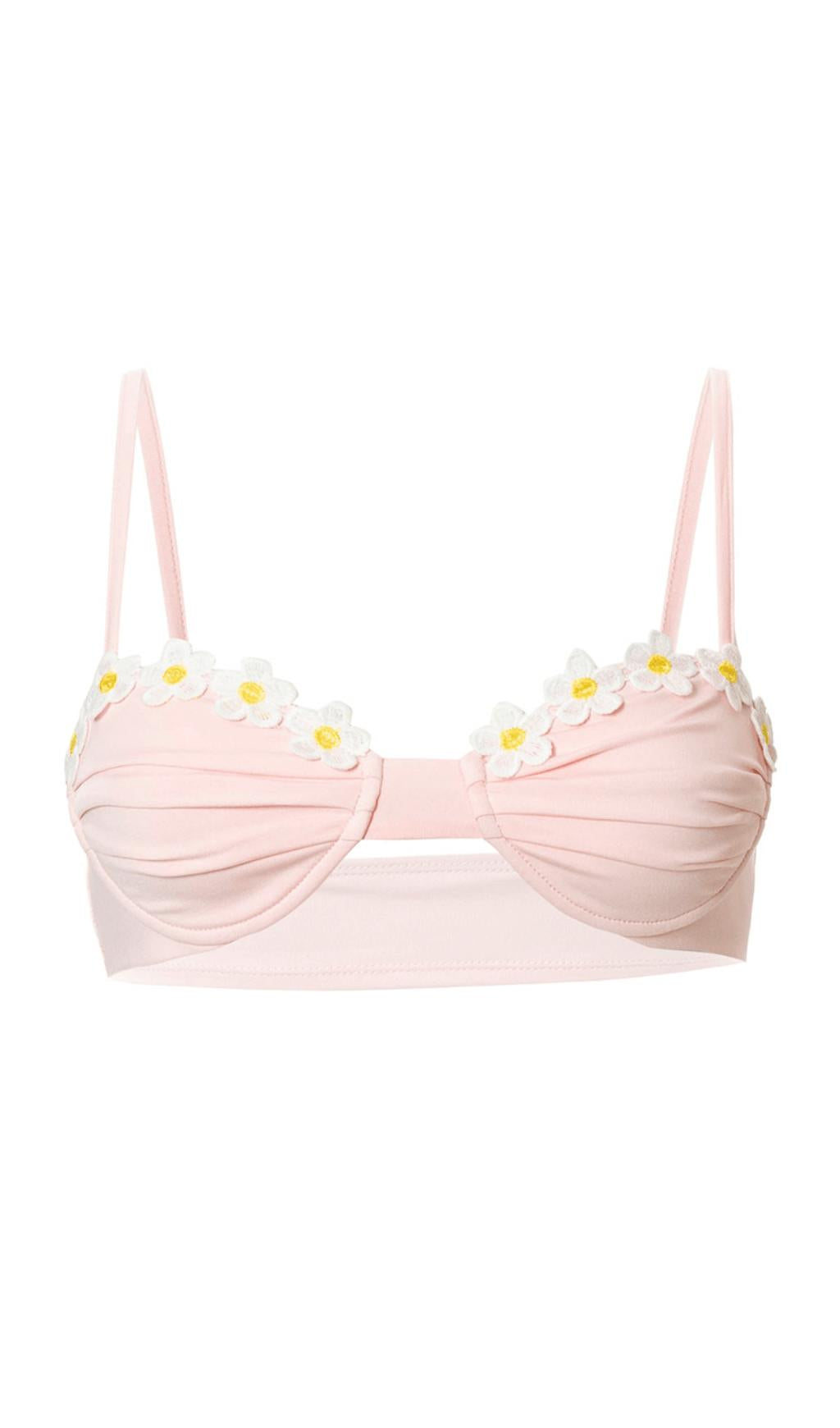 ROSA GESMOCKTE DESSOUS MIT BLUMENMUSTER