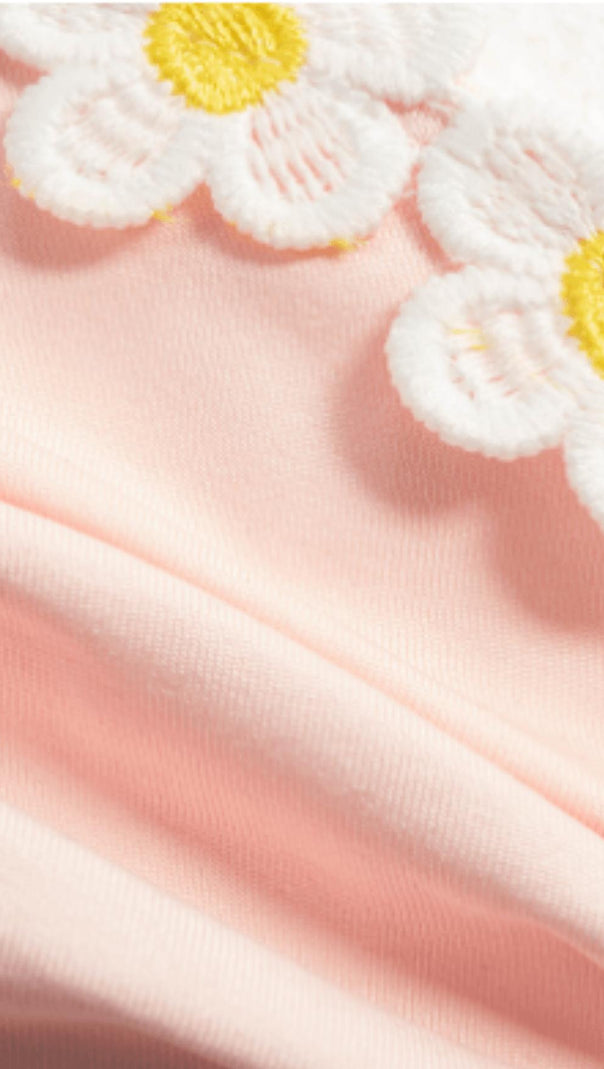 AIIZIE PINK SMOCKED FLORAL LINGERIE - product image