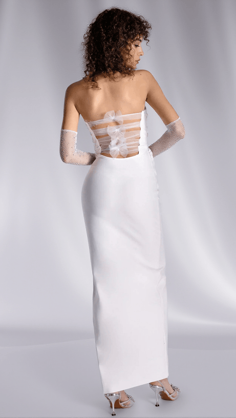 ABITO FLOREALE SENZA SPALLINE PATCHWORK MIRALLI