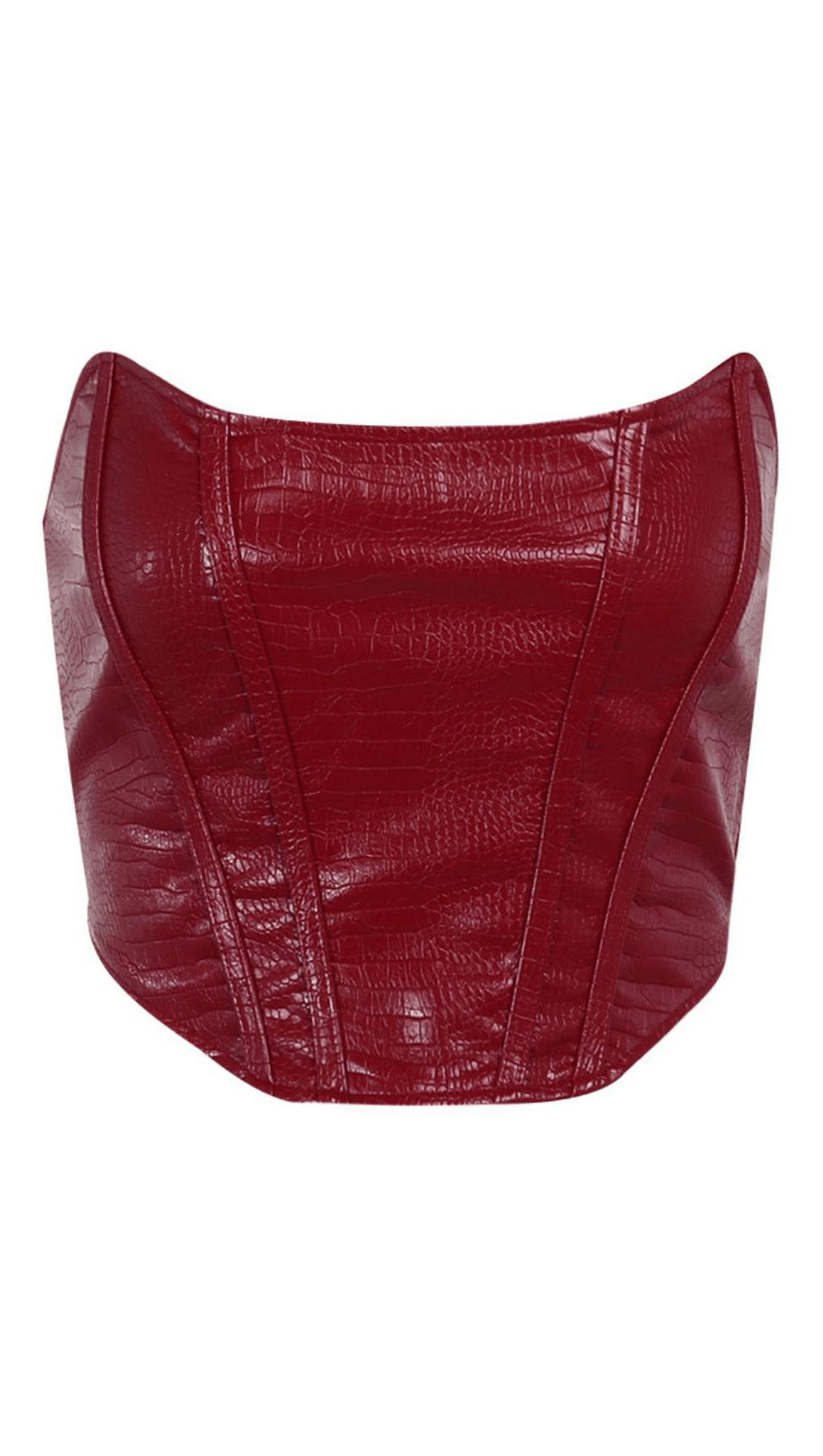 Trägerloses Tube-Top aus Leder