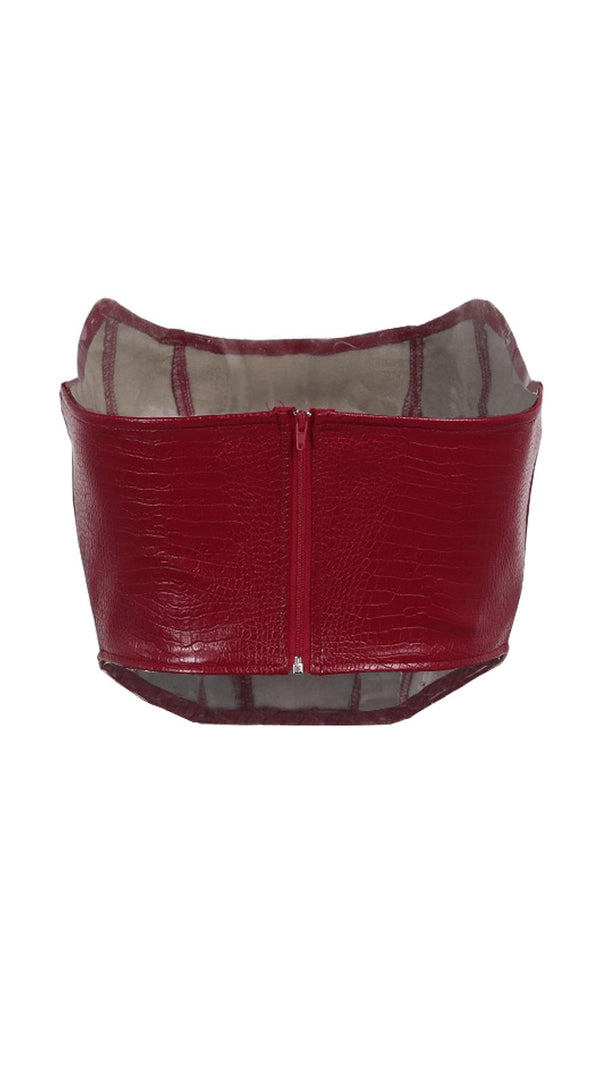 AIIZIE LEATHER STRAPLESS TUBE TOP - product image