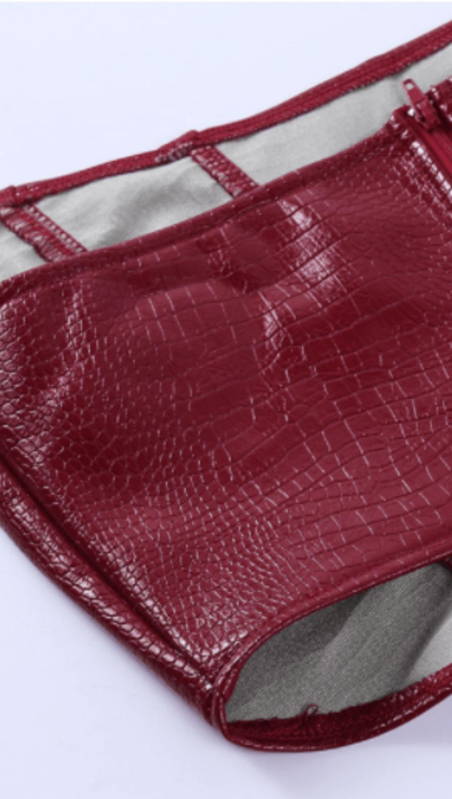 Trägerloses Tube-Top aus Leder