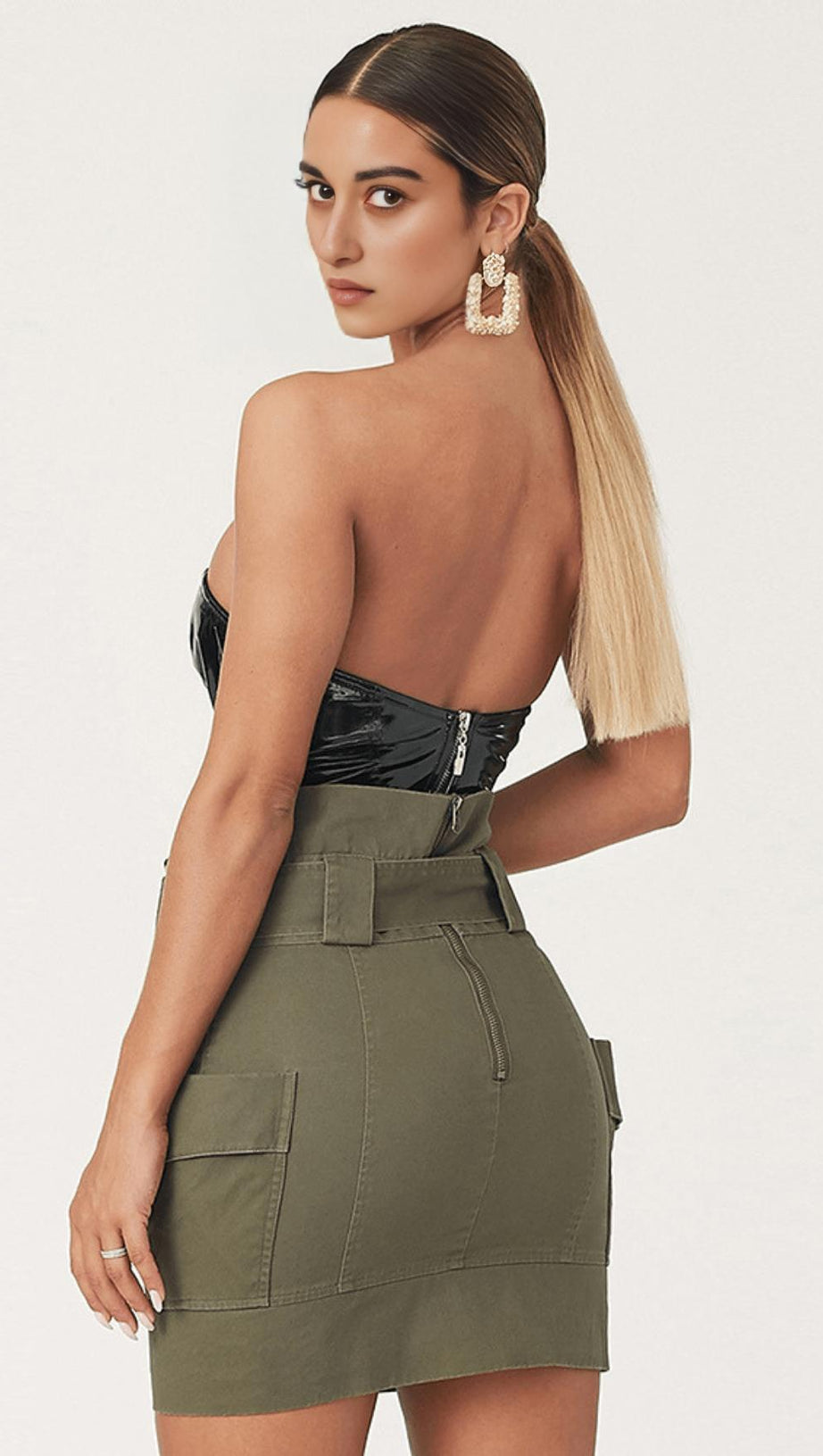 SEXY SLIM LEATHER BODYSUIT