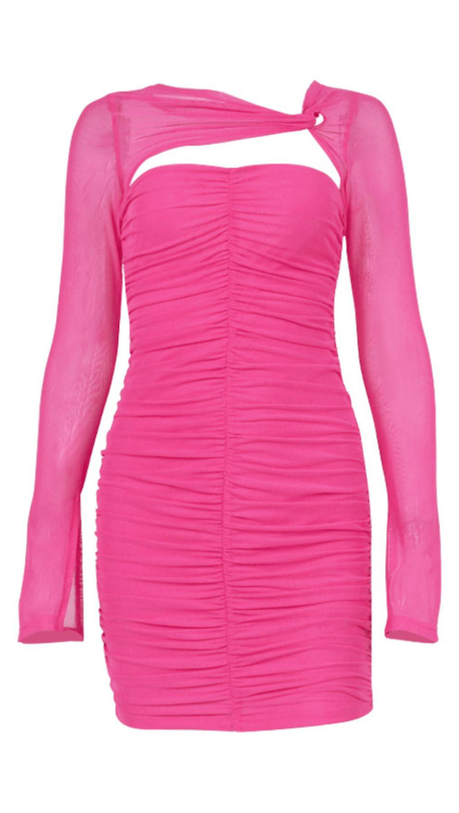 SHEER PLEATED DRESS