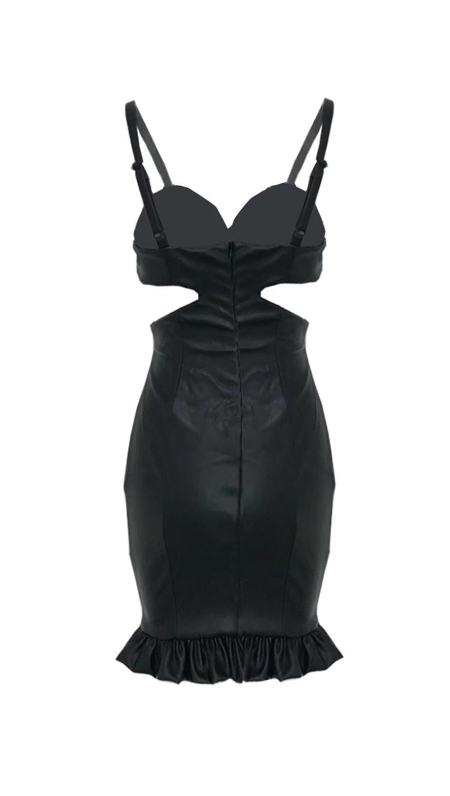 LACE SLING LEATHER SKIRT