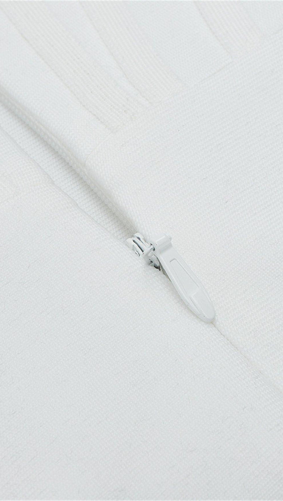 Elfenbeinfarbenes Satin-Korsett-Minikleid