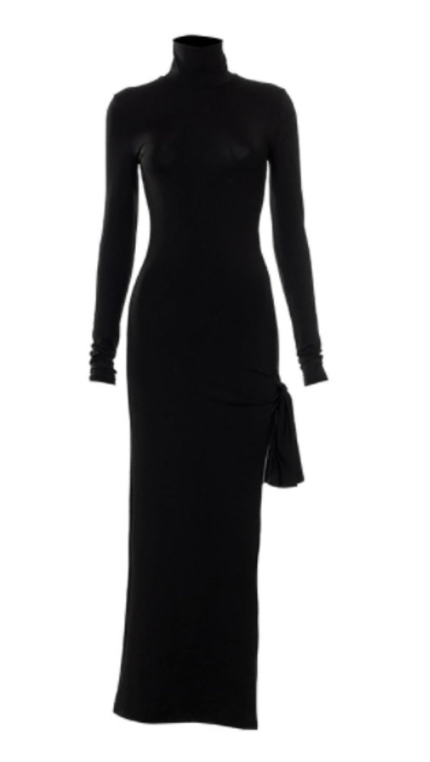 AIIZIE HIGH WAIST HIGH SLIT TIE KNOT DRESS - product image