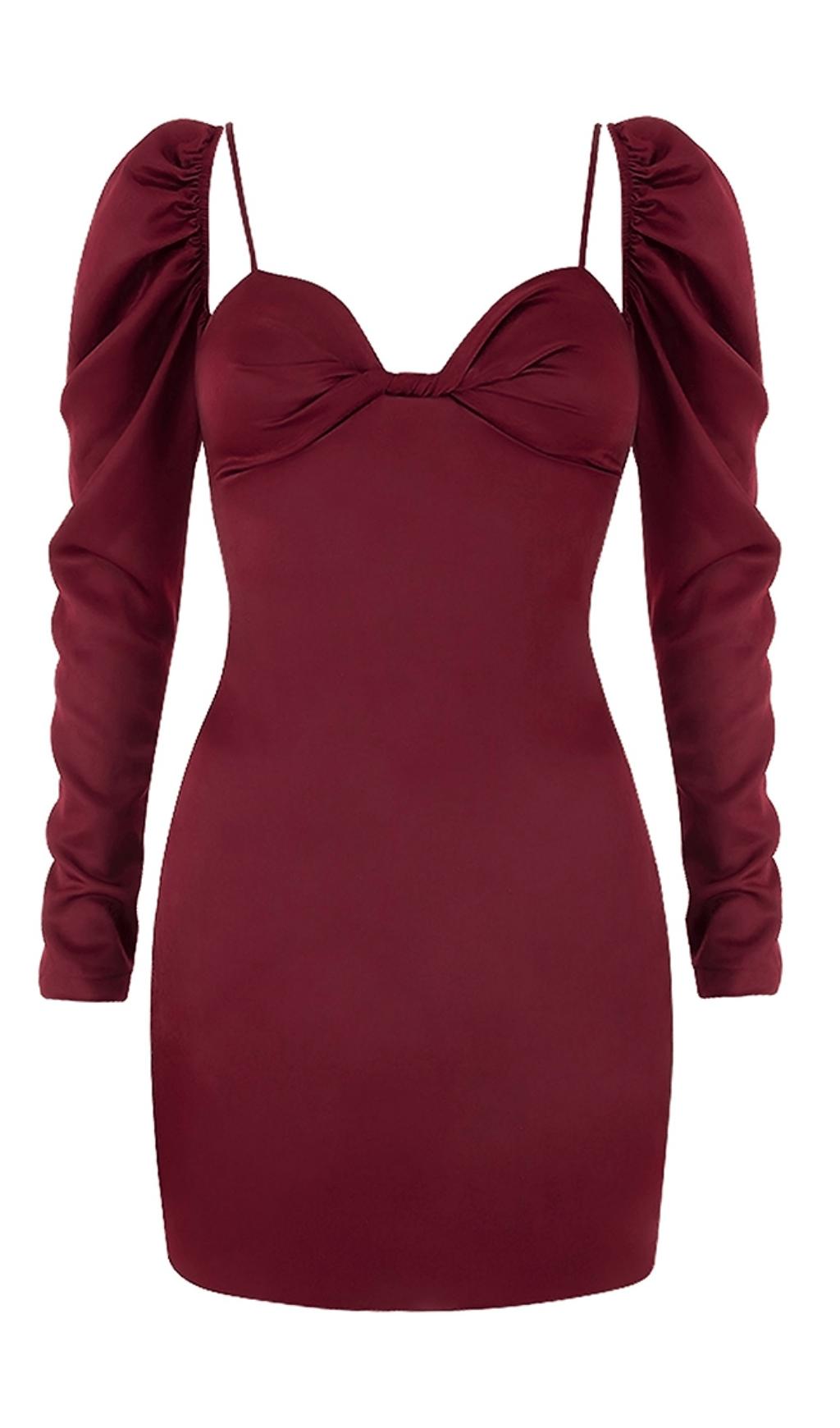 SQUARE NECK SLIM DRESS