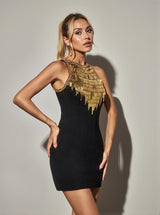 Breen Sequin Beaded Mini Dress